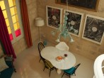 Looking down on dining